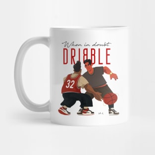 Beautiful Nice When In Doubt I will Dribble Basketball Player Two Persons play on the court play on the road Mug